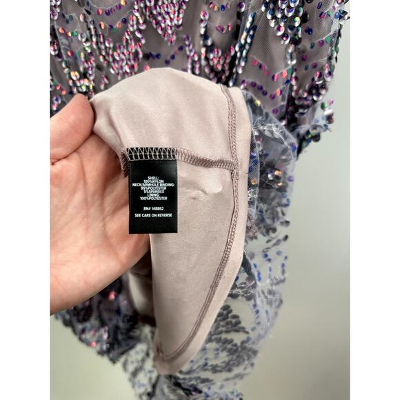 Torrid Purple Mini Sequin Shift Dress Size 0 LARGE - Picture 5 of 10